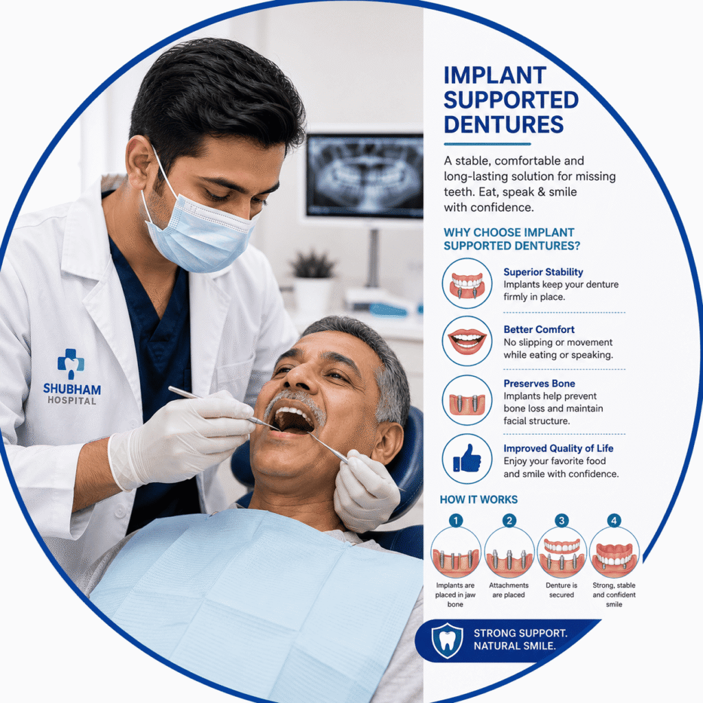Implant supported dentures